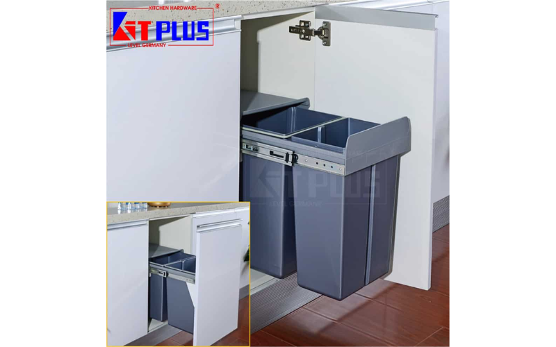 Thùng rác ray trượt 2 ngăn DF30