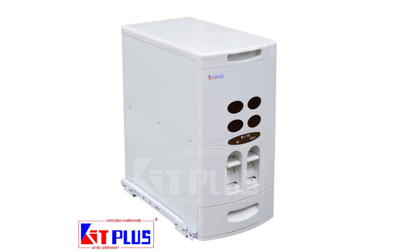 thùng gạo âm tủ 2 nút ấn thông minh DB18