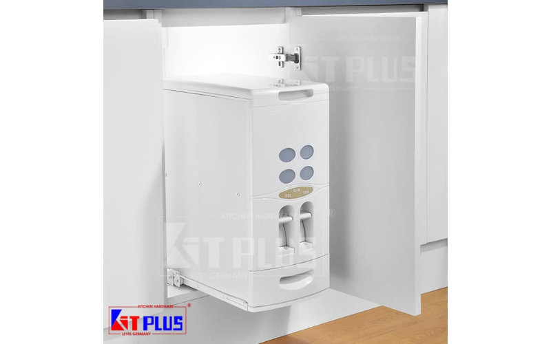 thùng gạo âm tủ 2 nút ấn thông minh DB18