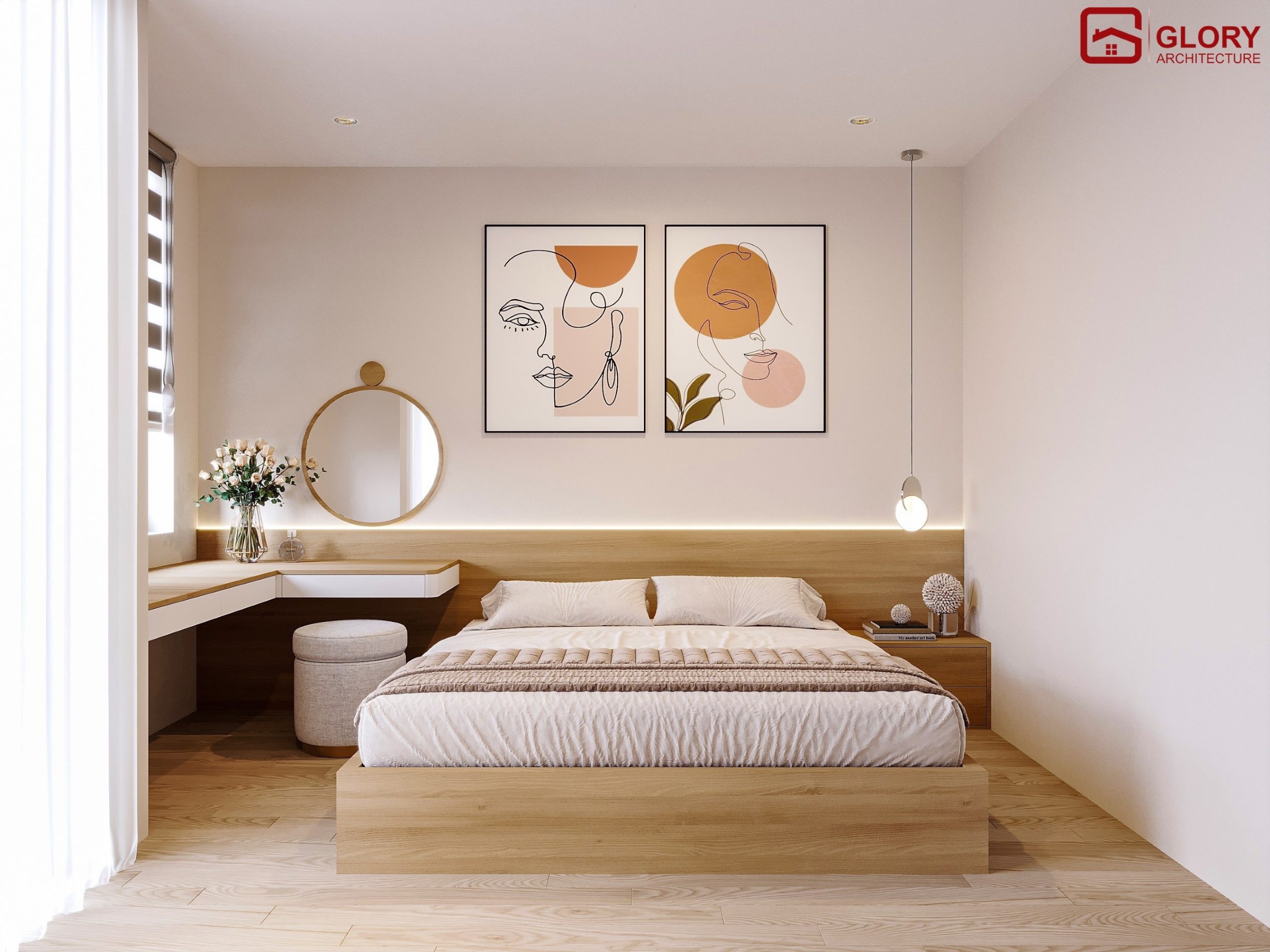 Thiết Kế & Thi Công Nội Thất Nhà Phố 2 Tầng 3 Phòng Ngủ – Không Gian Sống Xanh Hiện Đại Nội Thất Đà Nẵng